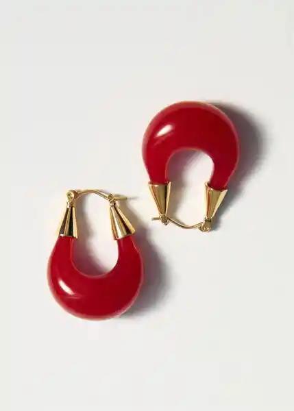 Pendientes Filipa Rojo Talla 99 Mujer Mango