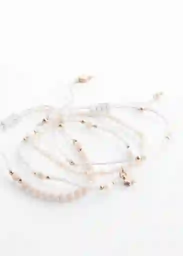 Pulsera Blanca Arena Talla 99 Niñas Mango