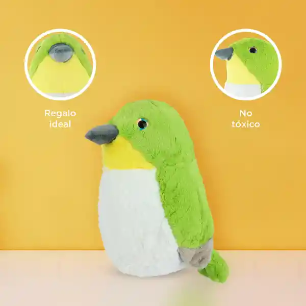 Peluche Pájaro Verde Serie Miniso