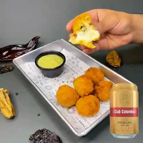 Combo Patatas Bravas + Club col. Dorada Lta 330ml