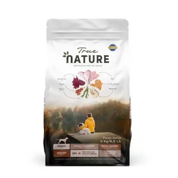 True Nature Alimento Para Perro Razas Medianas Pollo y Vegetales