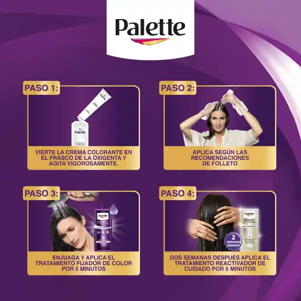 Tinte Palette Color Creme 4-88 Castaño Rojizo