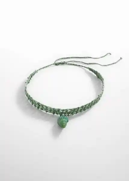Collar Flora Verde Pastel Talla 99 Mujer Mango