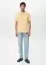 Camiseta Polo Rea Amarillo Talla M Hombre Mango