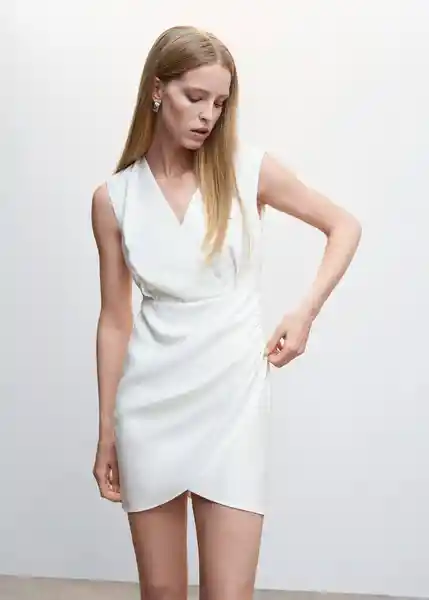 Vestido Dafne Blanco Talla M Mujer Mango