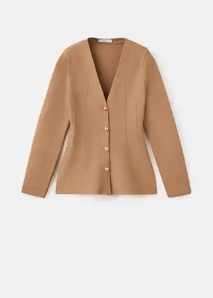 Chaqueta Tona Camel Talla M Mujer Mango