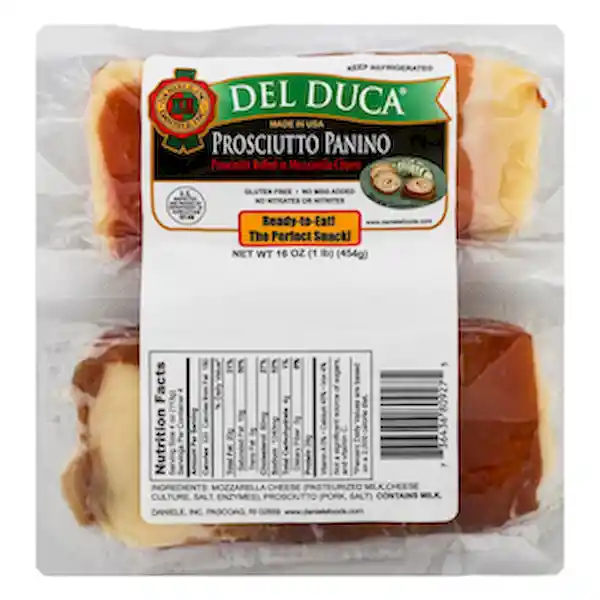 Daniele Jamón Prosciutto Panino en Queso Mozzarella del Duca