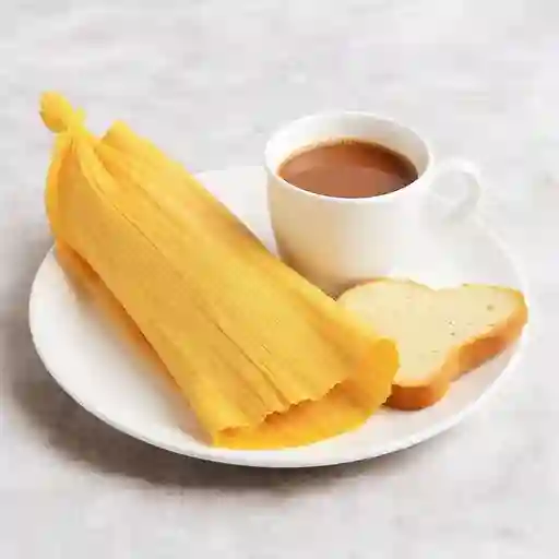 Combo Tamal Grande con Chocolate y Pan