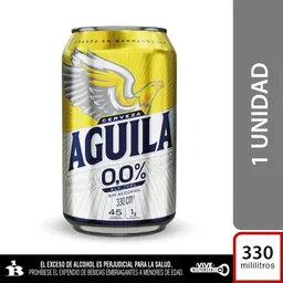 Cerveza Aguila 0,0 - Lata 330ml x1