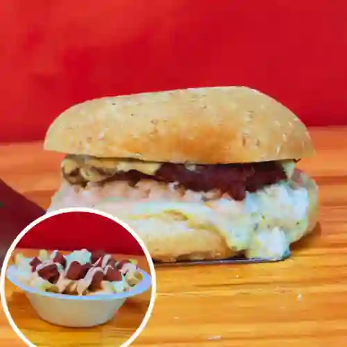 Combo con Hamburguesa Queso O Tocineta