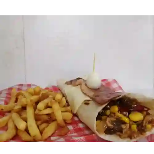 Fajita de Res con Papas