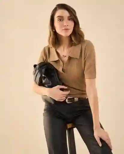 Camisa Tejido Café Rústico Medio Talla M 662G201 Esprit
