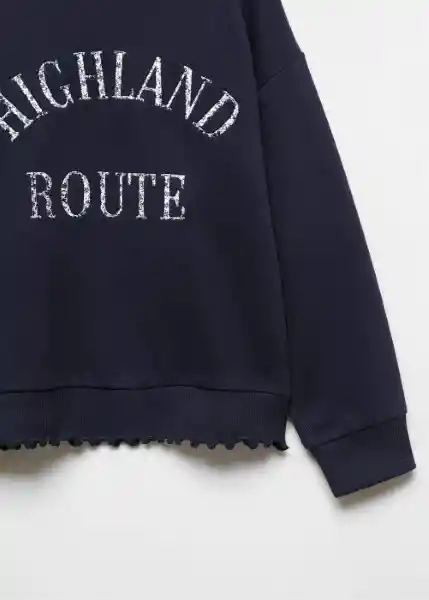 Buzo Sudadera Highland Navy Talla 08 Niñas Mango