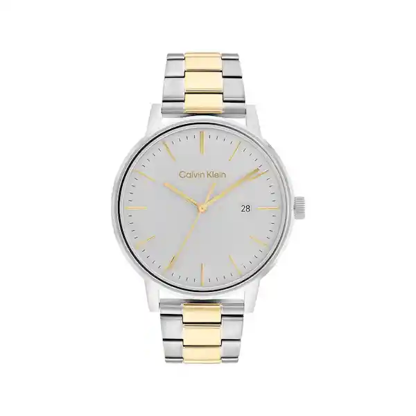 Reloj Linked Para Hombre Color Plateado 25200055 Calvin Klein