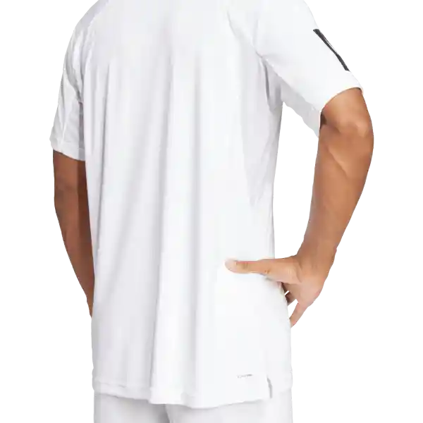 Adidas Camiseta Tenis Manga Corta Club 3Str Hombre Blanco L