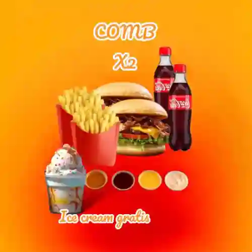 Hamburguesa Combo X2