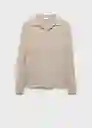 Camiseta Polo Antiguas Beige Talla S Hombre Mango