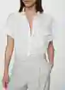 Camisa Pacha Blanco Talla XS  Mujer Mango