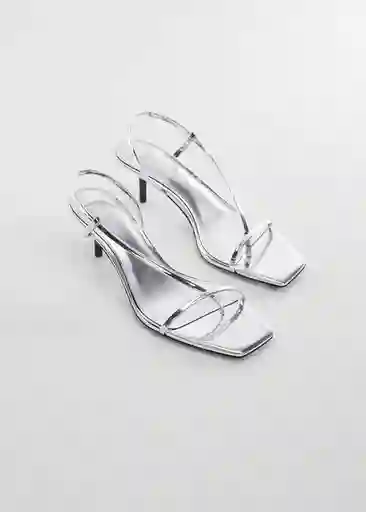 Sandalias Tir1 Plata Talla 39 Mujer Mango