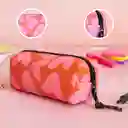 Cartuchera Estampado de Corazón Serie Black & White Rosa Miniso