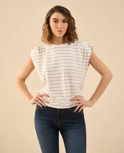 Camiseta Cannoli Crudo Claro Talla S 102G002 Esprit