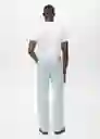 Camiseta Strech Blanco Talla M Hombre Mango