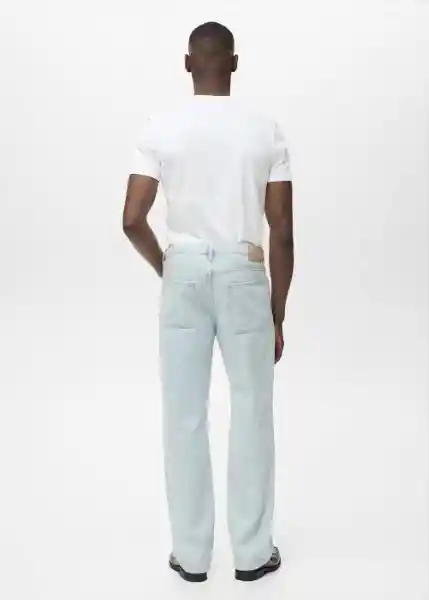 Camiseta Strech Blanco Talla M Hombre Mango
