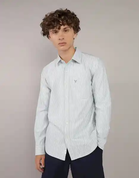 Camisa Hombre Verde Talla: LARGE 2830333 American Eagle