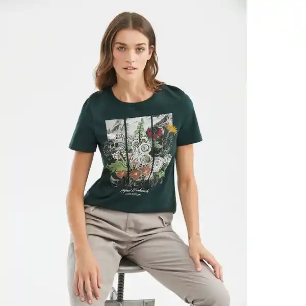 Camiseta Botanical Verde Galloway Ultraoscuro Talla S Chevignon