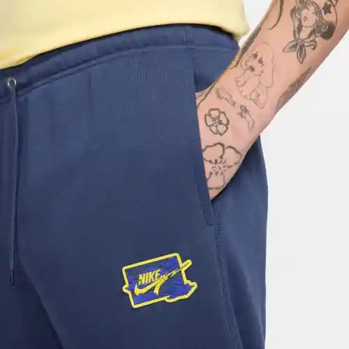 Nike Pantalón Club Ft Cuff Bolt Lifestyle Para Hombre Azul T XL