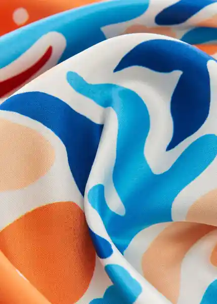 Pañuelo Tropic Rojo Talla 99 Mujer Mango