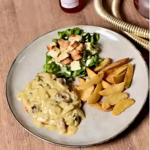 Pollo al champiñon
