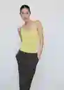 Top Doc Amarillo Talla L Mujer Mango