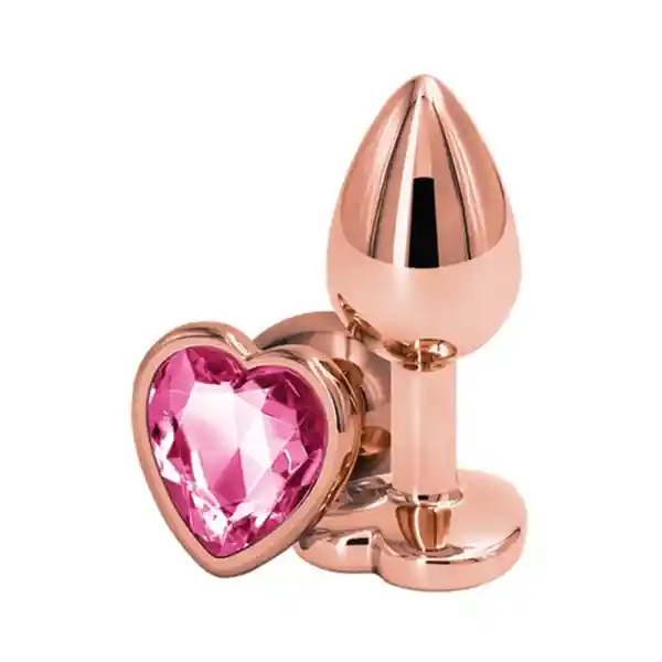 Plug Anal Acostumbrado Joya de Corazón Acero Talla M