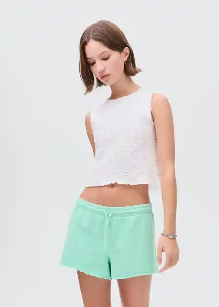 Short Fluorp Verde Talla 22 Teen Niñas Mango