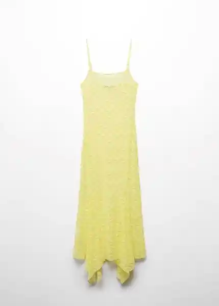 Vestido Flora Amarillo Pastel Talla Xs Mujer Mango