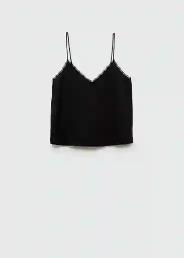 Top Rachy Negro Talla M Mujer Mango