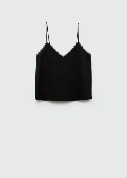 Top Rachy Negro Talla M Mujer Mango