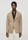 Blazer Americana Verner Camel Talla 48 Hombre Mango