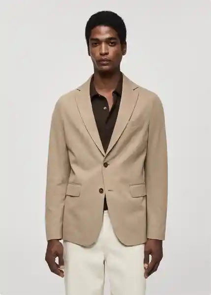 Blazer Americana Verner Camel Talla 48 Hombre Mango