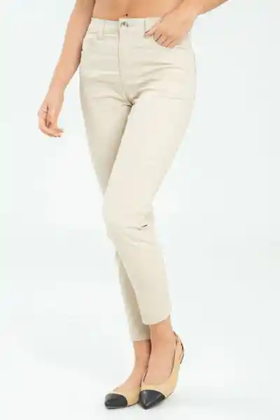 Pantalón Siena Skinny Color Beige Medio Talla 8 Ragged