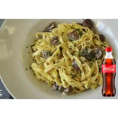 Combo Pasta Champiñones + Coca Cola Original 400 ml