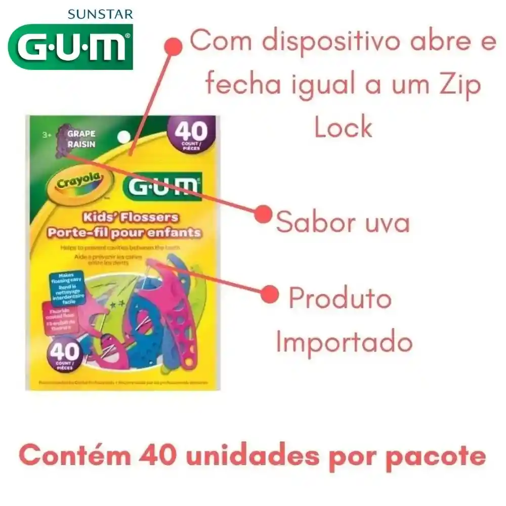 Gum Seda Dental Kids Flossers Uva