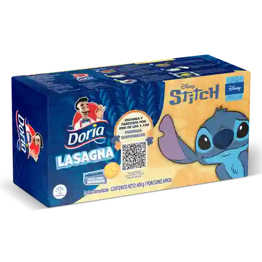 Lasagna DORIA Precocida x 400 gramos Edición Limitada Lilo & Stitch