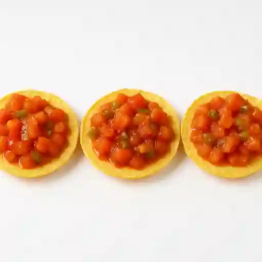 Tostadas con Hogao 3 Piezas