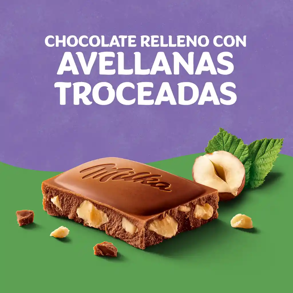 Milka Chocolate Relleno Con Avellanas Troceadas 100 g