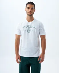 Camiseta Hombre Blanco Talla M 849F002 Americanino