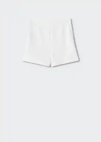 Short Cairo-L Blanco Talla M Mujer Mango