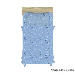 Semijuego Cama Aire Estampado Azul