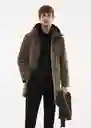 Abrigo Parka Space Khaki Talla L Hombre Mango
